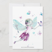 Es ist eine Mädels - Niedliche Fee mit Schmetterli Save The Date (Rückseite)