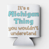 Es ist eine Michigan-Sache Dosenkühler (Rückseite)