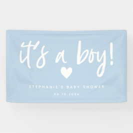 es ist eine moderne blaue Babyparty des Jungen Banner