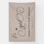 Es ist eine moderne Mädchen-Miniaturkalligrafie-Ba Banner (Vertikal)