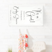 Es ist eine moderne Mädchen-Script-Baby-Dusche Banner (Insitu)