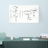 Es ist eine moderne Mädchen-Script-Baby-Dusche Banner (Messeveranstaltung)