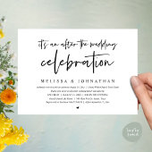 Es ist eine nach der Hochzeitsfeier, dem Abendesse Einladung