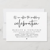 Es ist eine nach der Hochzeitsfeier, dem Abendesse Einladung (Vorderseite)