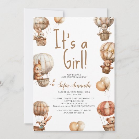 Es ist eine neutrale Baby-Baby-Baby-Dusche für Mäd Einladung (Vorderseite)