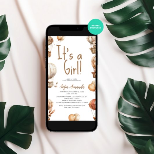 Es ist eine neutrale Baby-Baby-Baby-Dusche für Mäd Einladung