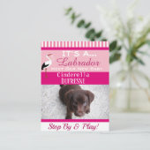 Es ist eine "New Pet"-Ankündigung Postkarte (Stehend Vorderseite)