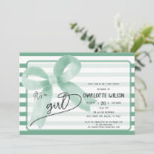 Es ist eine Niedliche Babydusche mit Pfefferminzbä Einladung (Stehend Vorderseite)