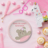 Es ist eine Niedliche Bärenkuppe für Mädchen Elega Pappteller (Party)