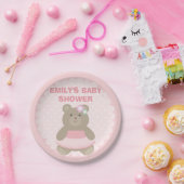 Es ist eine Niedliche Bärenkuppe für Mädchen Elega Pappteller (Party)