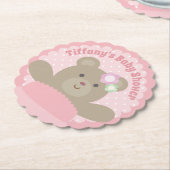 Es ist eine Niedliche Bärenkuppe für Mädchen Elega Untersetzer (angewinkelt)