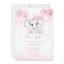 Es ist eine Niedliche Elefant & Balloon Baby Dusch