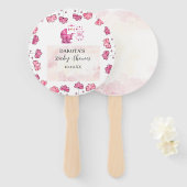 Es ist eine Niedliche Girl-Illustration Pink Baby Fächer (Vorne und Hinten)