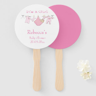 Es ist eine Niedliche Girl-Illustration Pink Baby  Fächer