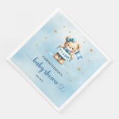 Es ist eine niedliche Kinderbärendusche Serviette (Ecke)