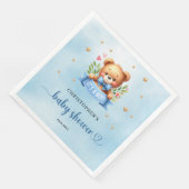 Es ist eine niedliche Kinderbärendusche Serviette (Ecke)