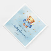 Es ist eine niedliche Kinderbärendusche Serviette (Ecke)