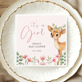 Es ist eine Niedliche Mädchendusche aus Woodland Serviette