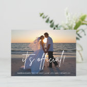 Es ist eine Offizielle Ankündigung zum Hochzeitsfe (Stehend Vorderseite)