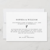 Es ist eine Offizielle Ankündigung zum Hochzeitsfe (Rückseite)