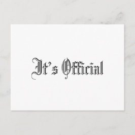 Es ist eine Offizielle einfache gotische Hochzeit Ankündigungspostkarte