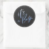 Es ist eine Party-Dekoration für junge Geschlechte Runder Aufkleber (Tasche)