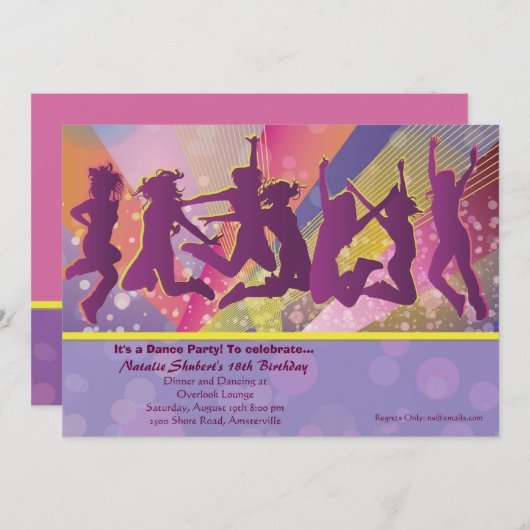 Es ist eine Party Einladung (Vorne/Hinten)