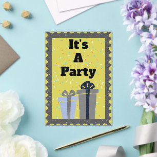 Es ist eine Party-Einladung Acryleinladungen
