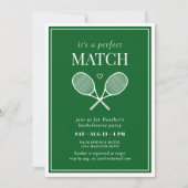 Es ist eine perfekte Match Tennis Bachelorette Einladung (Vorderseite)
