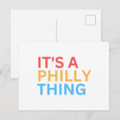 ES IST EINE PHILLY-SACHE FEIERTAGSPOSTKARTE (Vorne/Hinten)