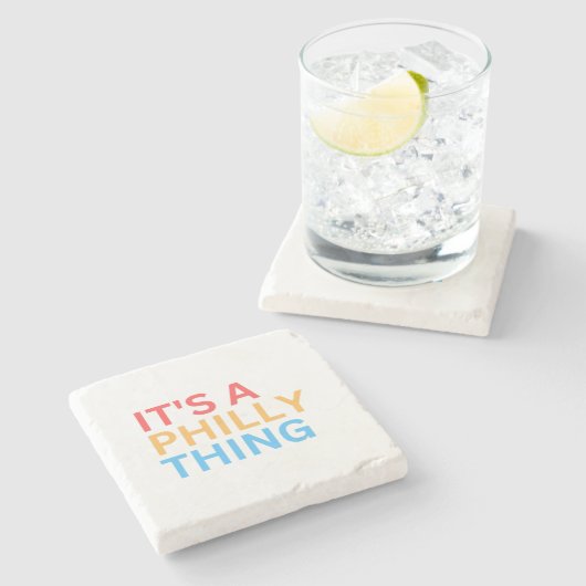 ES IST EINE PHILLY-SACHE STEINUNTERSETZER (Seitenansicht)