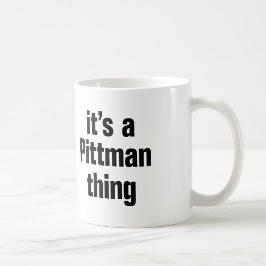 Es ist eine Pittman-Sache Kaffeetasse (Rechts)