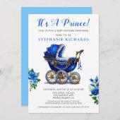 Es ist eine Prince Blue Roller Baby Dusche Einladu Einladung (Vorne/Hinten)