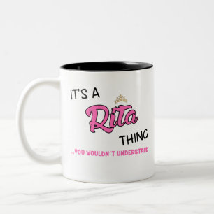 Es ist eine Rita-Sache, die man nicht verstehen w Zweifarbige Tasse