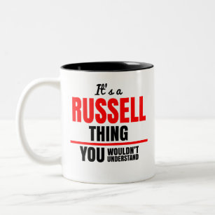 Es ist eine Russell-Sache, die man nicht verstehen Zweifarbige Tasse