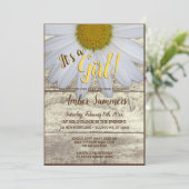 Es ist eine rustikale Daisy Garden Baby Dusche für Einladung (Stehend Vorderseite)