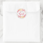 Es ist eine Rustikale Shabby Chic-Baby-Dusche Runder Aufkleber (Tasche)