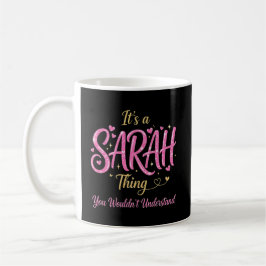 Es ist eine Sarah-Sache Rosa Gold Frauen Geschenk Kaffeetasse