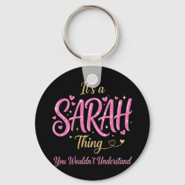 Es ist eine Sarah-Sache Rosa Gold Frauen Geschenk Schlüsselanhänger