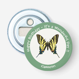 Es ist eine Scarce Frack Butterfly Geburtstagspart Flaschenöffner