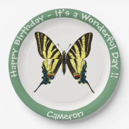 Es ist eine Scarce Frack Butterfly Geburtstagspart Pappteller