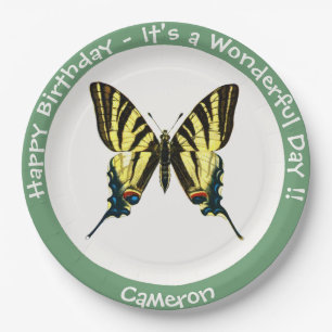 Es ist eine Scarce Frack Butterfly Geburtstagspart Pappteller