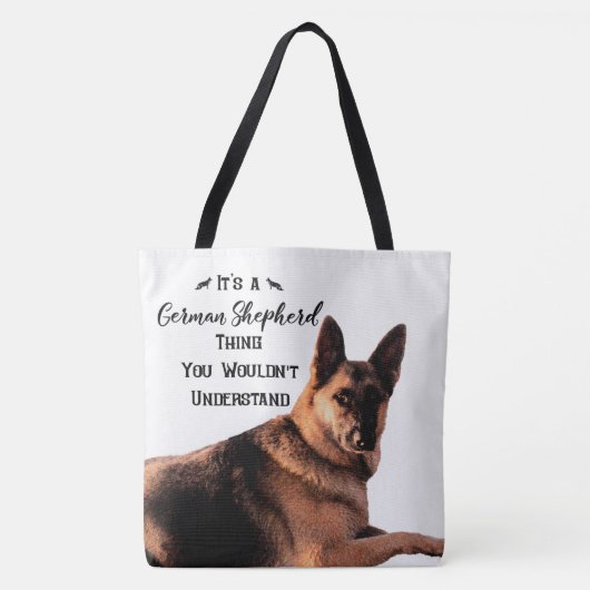 Es ist eine Schäferhund-Sache Tasche (Vorderseite)