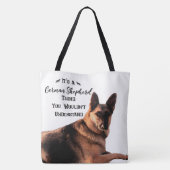 Es ist eine Schäferhund-Sache Tasche (Rückseite)