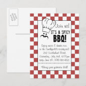 Es ist eine scharfe GRILLEN! Einladungspostkarte (Vorne/Hinten)