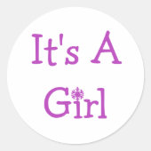 Es ist eine Schneeflocke für Mädchen Runder Aufkleber (Vorderseite)