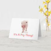 Es ist eine Schwein-Sache Karte (Gelbe Blume)