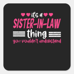 Es ist eine Schwester im Jurastudium Quadratischer Aufkleber