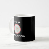 Es ist eine Simulation - Gleason Flat Earth Map Kaffeetasse (Vorderseite Links)