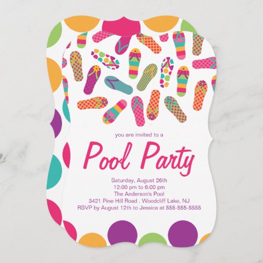 Es ist eine Sommer-Umdreh Flop Pool-Party Einladun Einladung (Vorne/Hinten)